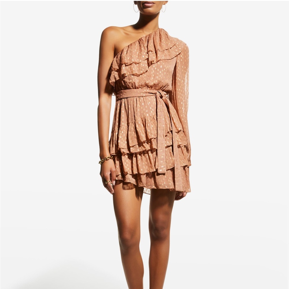 ROCOCO SAND Aine One Shoulder Belted Mini Dress - Picture 5 of 10